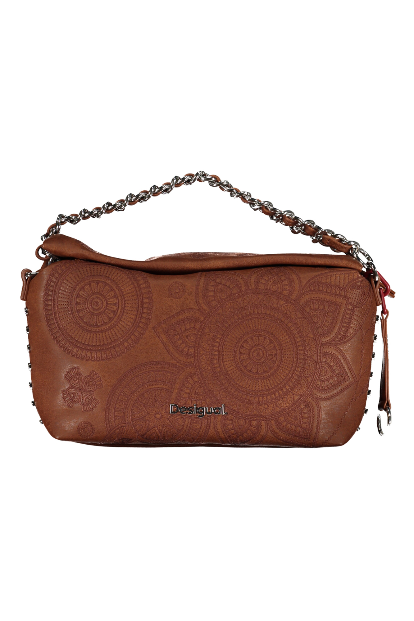 DESIGUAL BROWN WOMEN'S CHAIN HANDLE BAG DESIGUAL BROWN WOMEN'S CHAIN HANDLE BAG