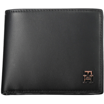 TOMMY HILFIGER BLACK MEN'S LEATHER WALLET