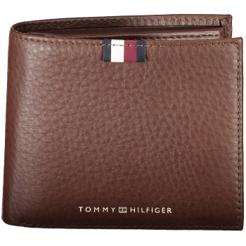 TOMMY HILFIGER BLACK MEN'S LEATHER WALLET