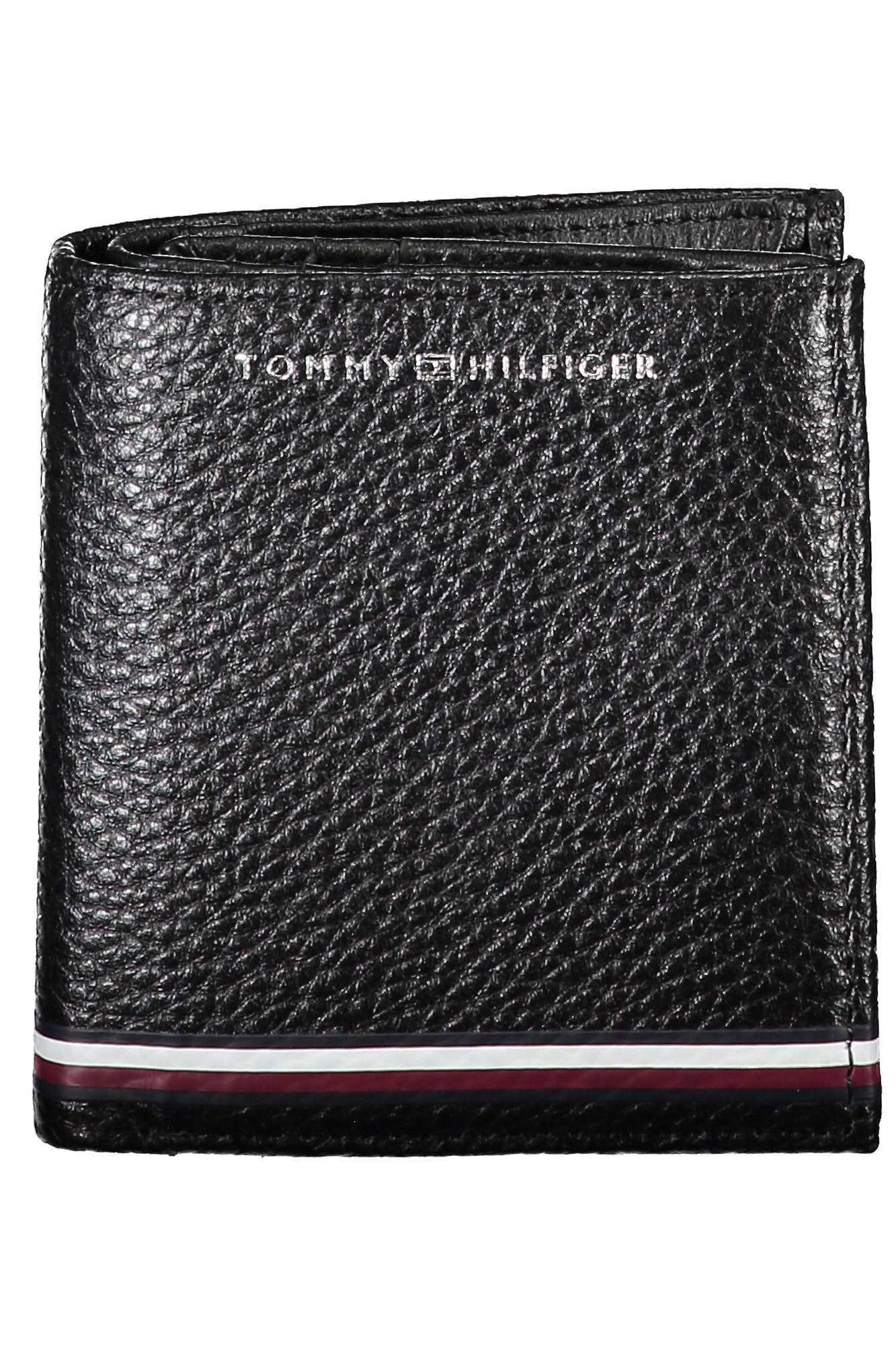 TOMMY HILFIGER BLACK MEN'S LEATHER WALLET TOMMY HILFIGER BLACK MEN'S LEATHER WALLET