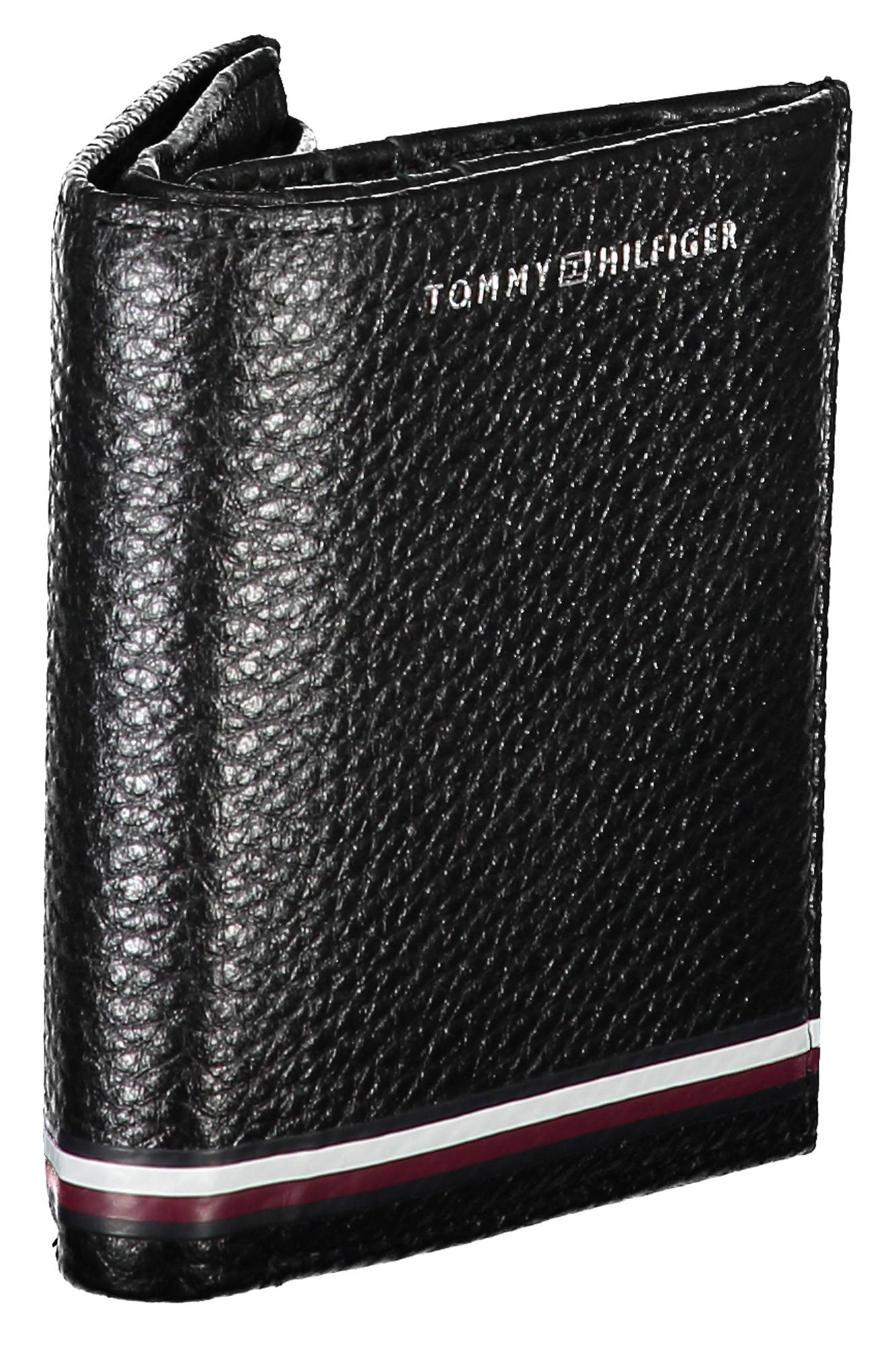 TOMMY HILFIGER BLACK MEN'S LEATHER WALLET TOMMY HILFIGER BLACK MEN'S LEATHER WALLET