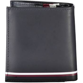TOMMY HILFIGER MEN'S NAVY BLUE LEATHER WALLET
