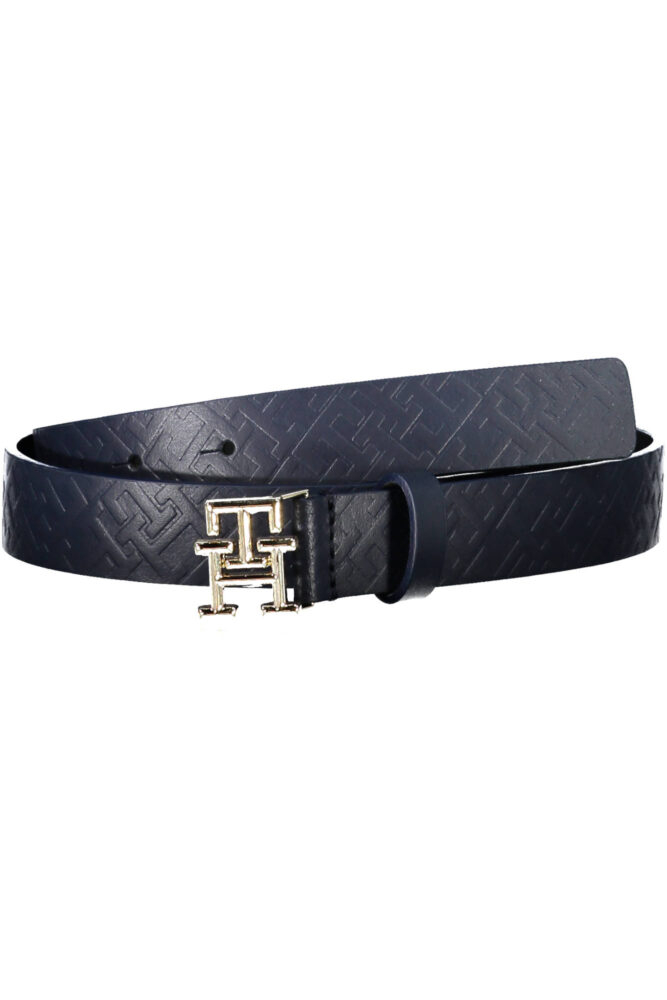 TOMMY HILFIGER LEATHER BELT WOMAN BLUE