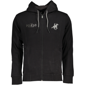 US GRAND POLO MEN'S BLACK ZIPPED HOODY