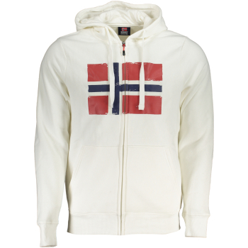 NORWAY 1963 MEN'S WHITE ZIPPED HOODY NORWAY 1963 MEN'S WHITE ZIPPED HOODY