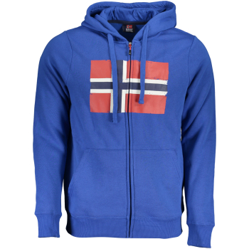 NORWAY 1963 MEN'S BLUE ZIPPED SWEATSHIRT NORWAY 1963 MEN'S BLUE ZIPPED SWEATSHIRT