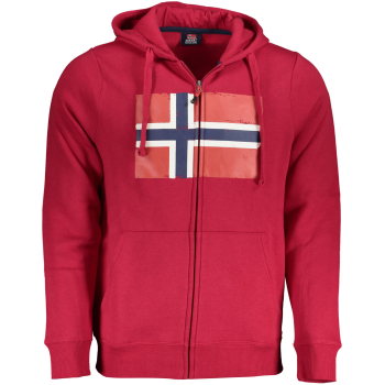 NORWAY 1963 MEN'S RED ZIPPED SWEATSHIRT NORWAY 1963 MEN'S RED ZIPPED SWEATSHIRT