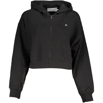 CALVIN KLEIN WOMEN'S BLACK ZIPPED SWEATSHIRT CALVIN KLEIN WOMEN'S BLACK ZIPPED SWEATSHIRT