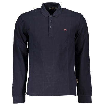 NAPAPIJRI MEN'S LONG SLEEVED POLO SHIRT BLUE NAPAPIJRI MEN'S LONG SLEEVED POLO SHIRT BLUE
