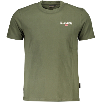 NAPAPIJRI MILITARY GREEN MEN'S T-SHIRT NAPAPIJRI MILITARY GREEN MEN'S T-SHIRT