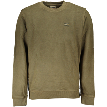 TOMMY HILFIGER MEN'S MILITARY GREEN BRUSHED SWEATSHIRT