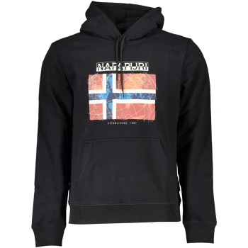NAPAPIJRI MEN'S BLACK HOODY NAPAPIJRI MEN'S BLACK HOODY