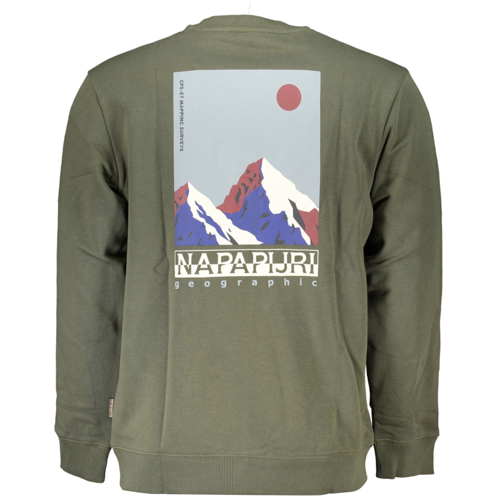 NAPAPIJRI MILITARY GREEN MEN'S SWEATSHIRT