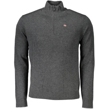 NAPAPIJRI MEN'S GRAY HALF ZIP SWEATER