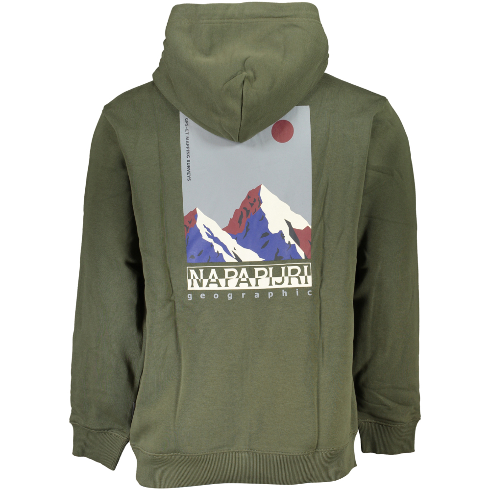 NAPAPIJRI MILITARY GREEN MEN'S HOODY