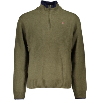 NAPAPIJRI MILITARY GREEN MEN'S SWEATER
