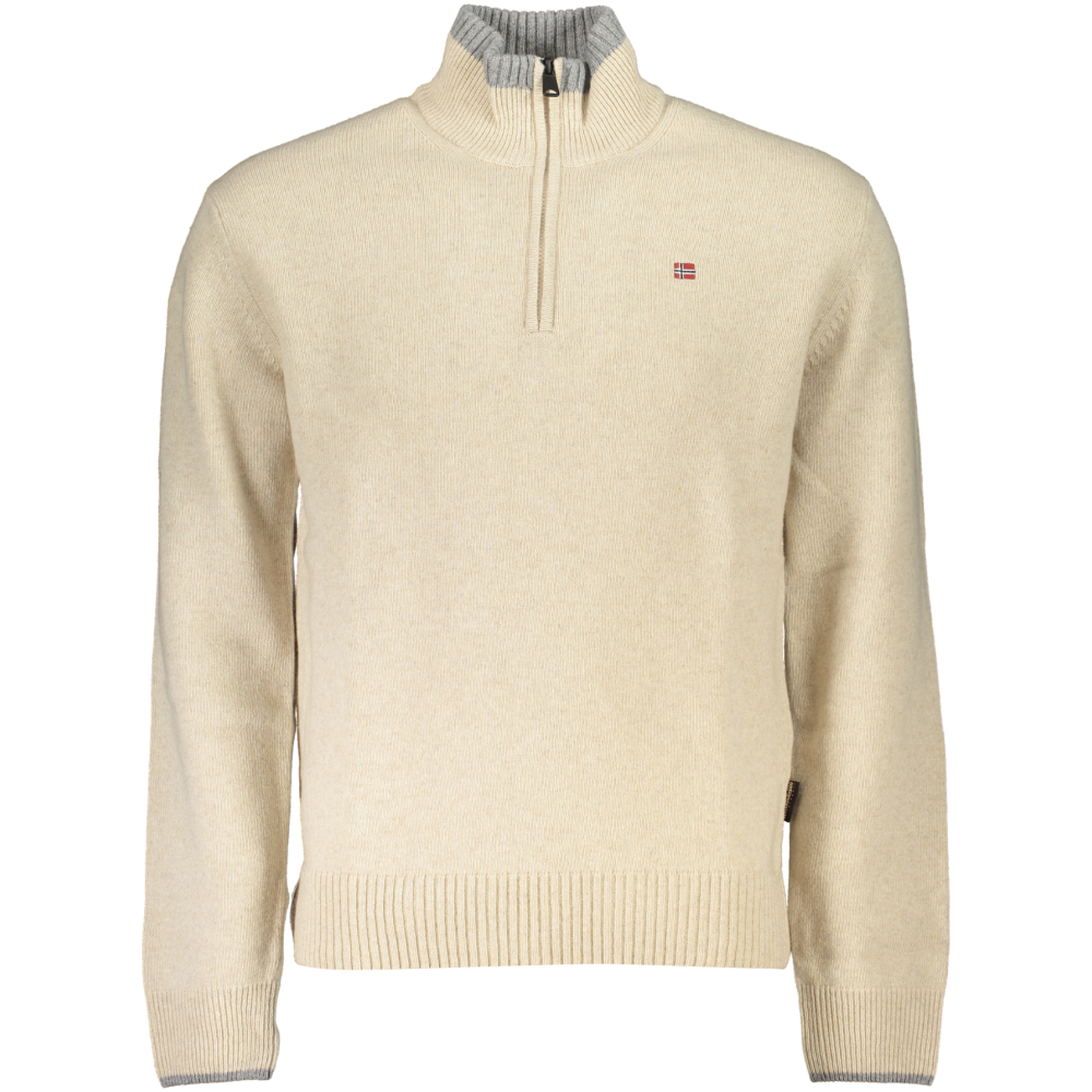 NAPAPIJRI MEN'S BEIGE SWEATER