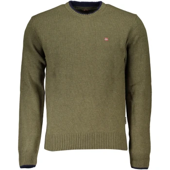 NAPAPIJRI MILITARY GREEN MEN'S SWEATER