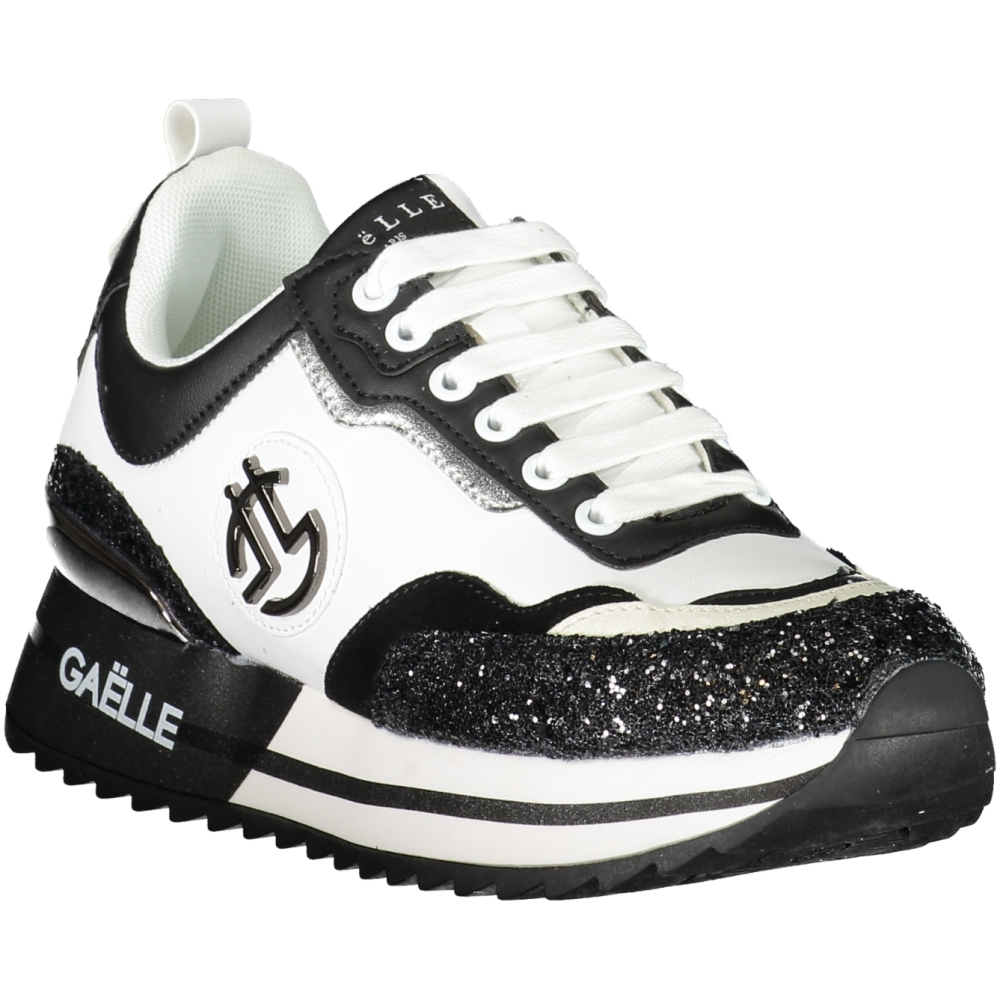 GAELLE PARIS BLACK AND WHITE WOMEN'S SNEAKERS