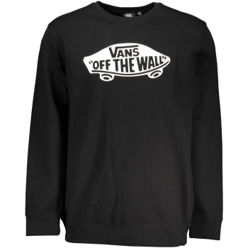 VANS BLACK MEN'S FLEECED SWEATSHIRT