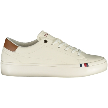 TOMMY HILFIGER MEN'S WHITE TRAINERS