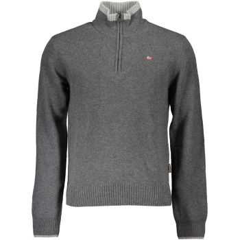 NAPAPIJRI MEN'S GRAY SWEATER NAPAPIJRI MEN'S GRAY SWEATER