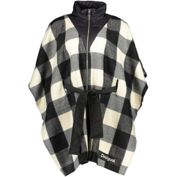 DESIGUAL BLACK WOMEN'S PONCHO