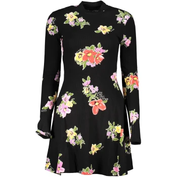DESIGUAL BLACK WOMEN'S SHORT DRESS