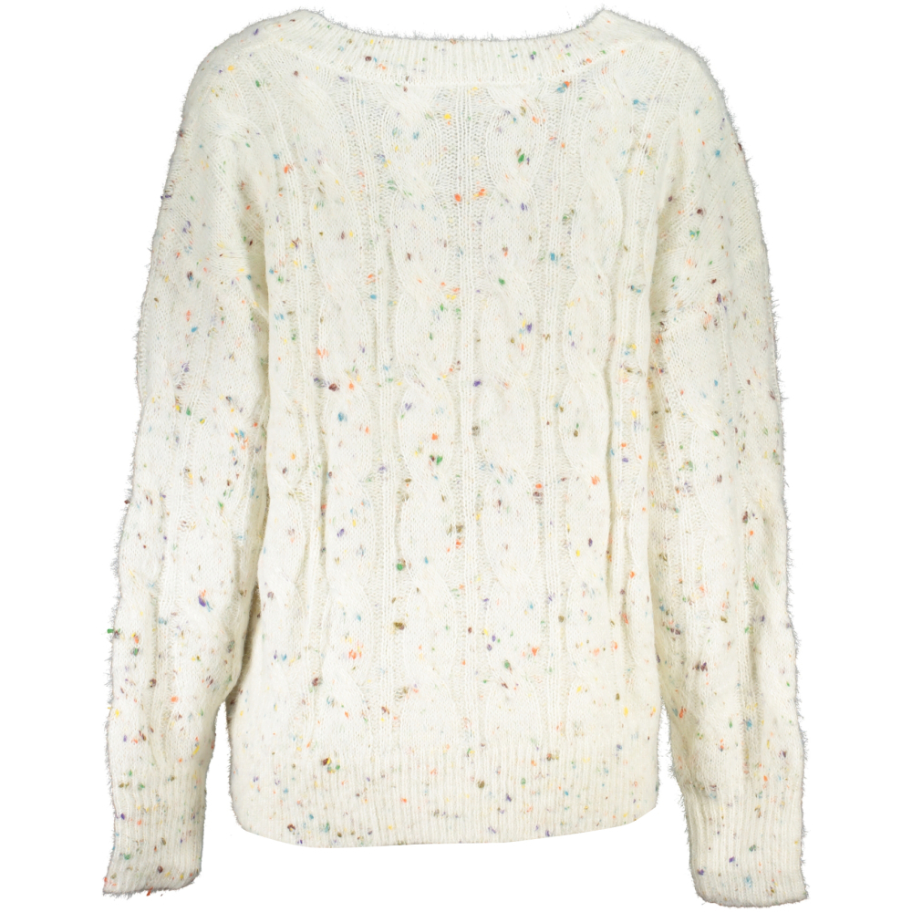 DESIGUAL WHITE WOMEN'S SWEATER