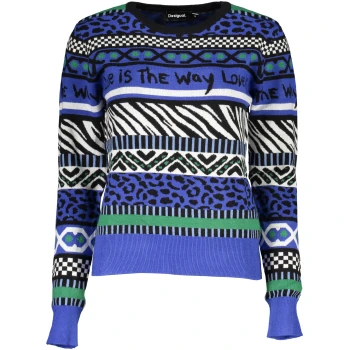 DESIGUAL BLACK AND WHITE WOMEN'S SWEATER