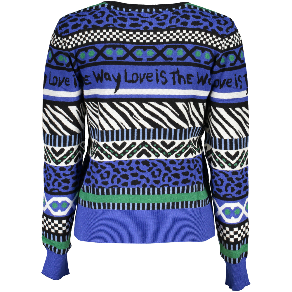 DESIGUAL WOMEN'S BLUE SWEATER