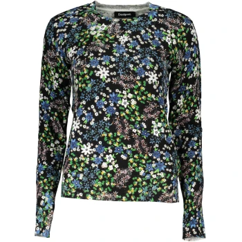 DESIGUAL BLACK AND WHITE WOMEN'S SWEATER DESIGUAL BLACK AND WHITE WOMEN'S SWEATER