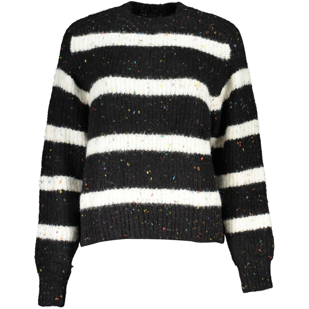 DESIGUAL BLACK AND WHITE WOMEN'S SWEATER