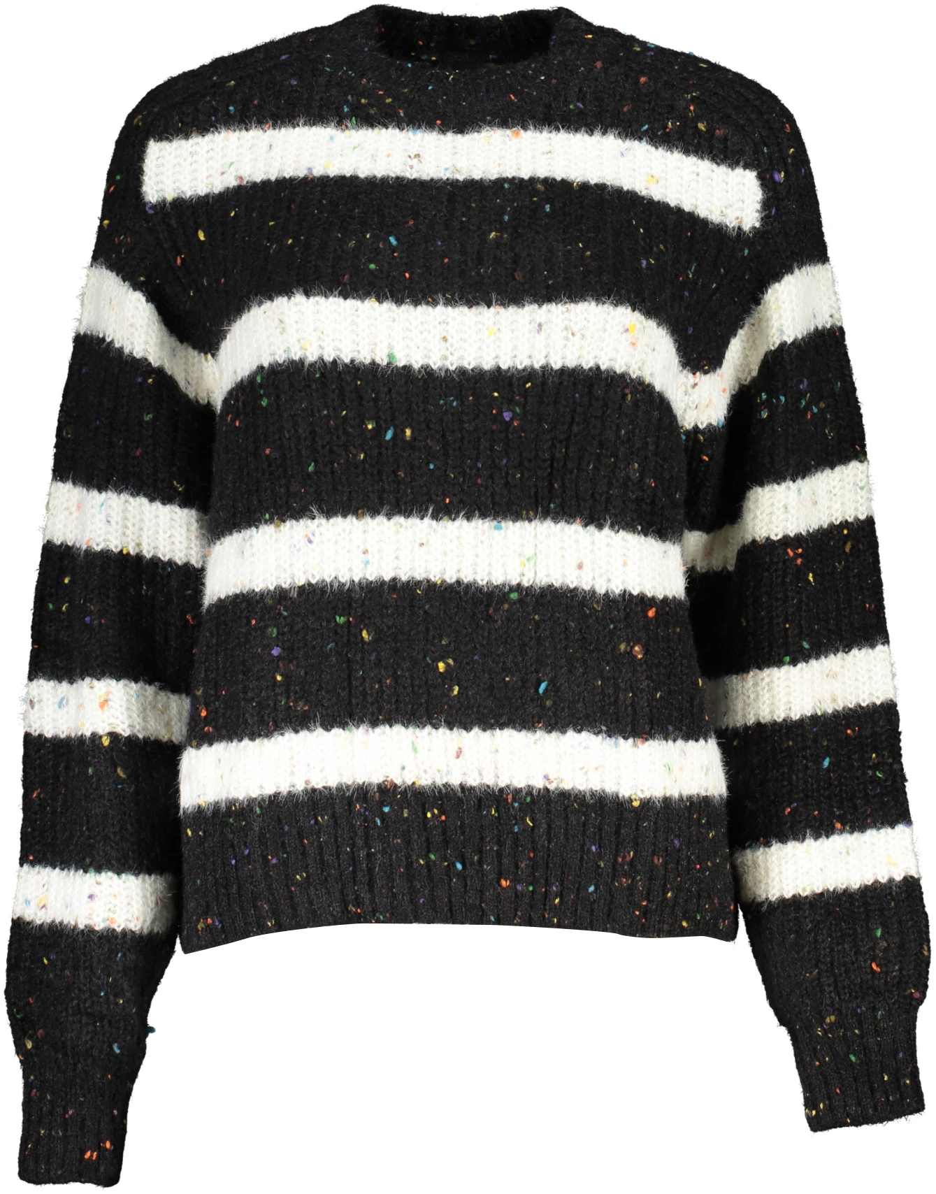 DESIGUAL BLACK AND WHITE WOMEN'S SWEATER DESIGUAL BLACK AND WHITE WOMEN'S SWEATER