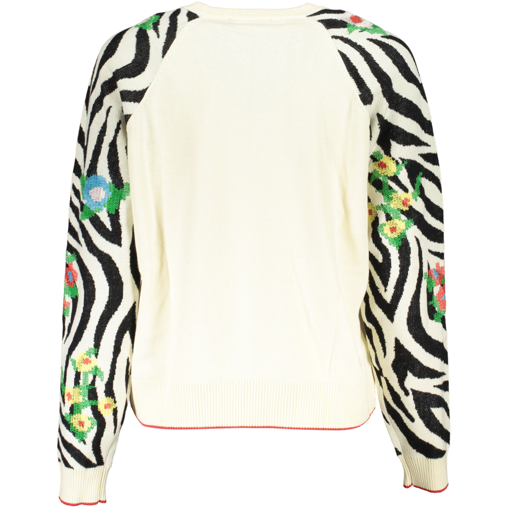 DESIGUAL WHITE WOMEN'S SWEATER