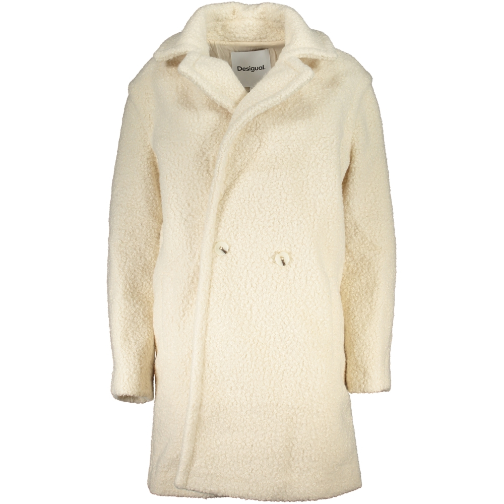 DESIGUAL WHITE WOMEN'S COAT