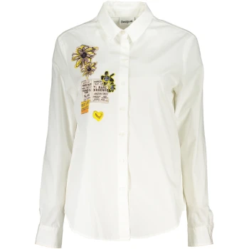 DESIGUAL WOMEN'S LONG SLEEVE SHIRT WHITE DESIGUAL WOMEN'S LONG SLEEVE SHIRT WHITE