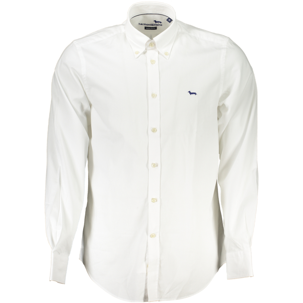 HARMONT & BLAINE MEN'S WHITE ORGANIC COTTON SHIRT