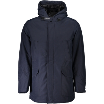 WOOLRICH MEN'S NAVY BLUE PARKA WITH HOOD