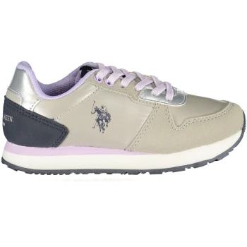 US POLO ASSN. NOBIK SILVER SNEAKERS FOR CHILDREN US POLO ASSN. NOBIK SILVER SNEAKERS FOR CHILDREN