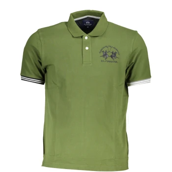 LA MARTINA MEN'S MILITARY GREEN POLO SHIRT