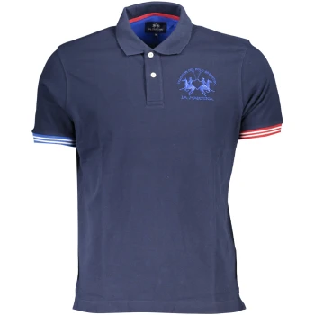 LA MARTINA MEN'S SHORT SLEEVED POLO SHIRT NAVY BLUE