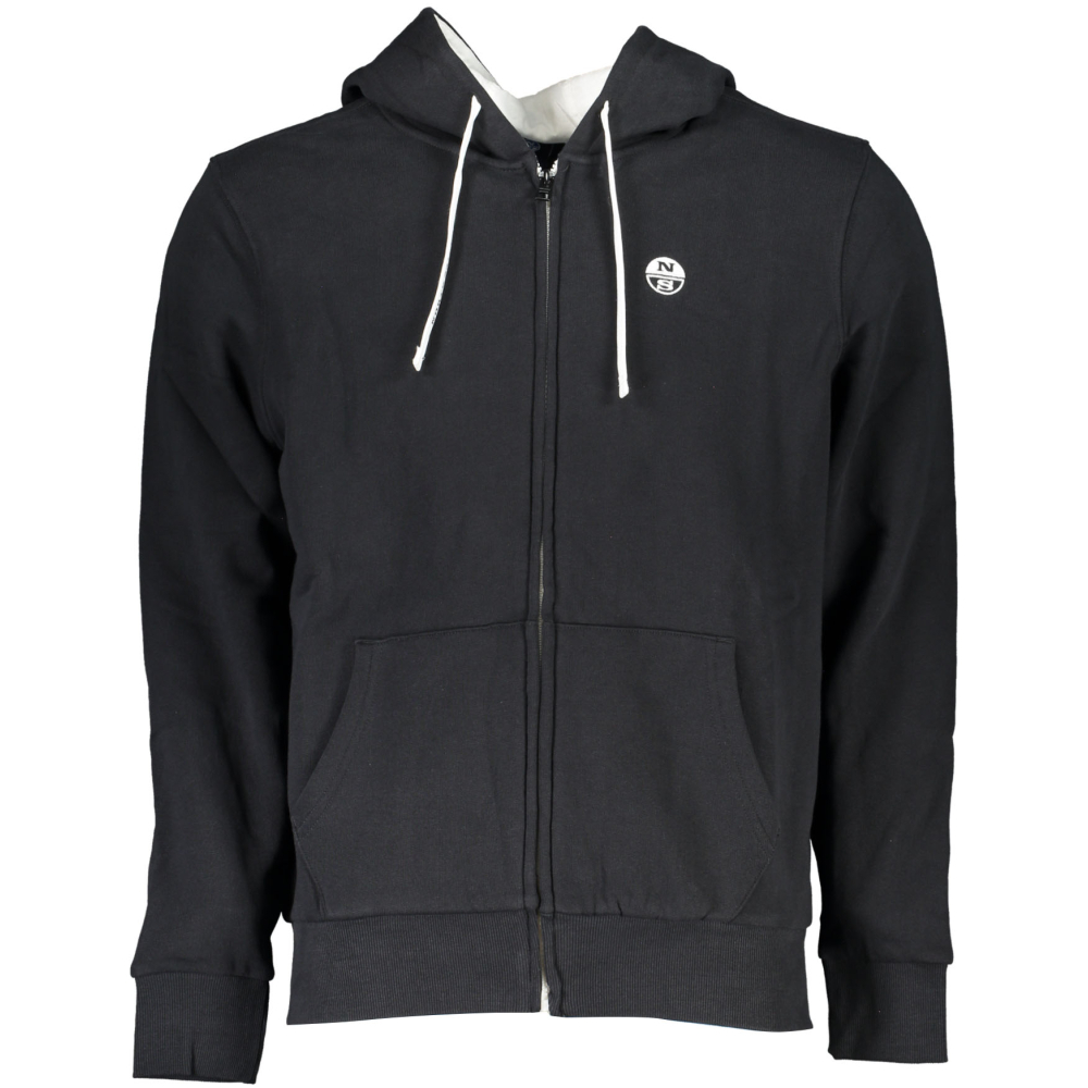 NORTH SAILS MEN'S BLACK ZIPPED HOODY