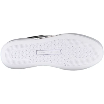 TOMMY HILFIGER BLACK WOMEN'S LEATHER TRAINERS