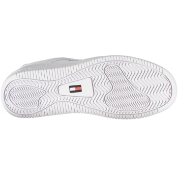 TOMMY HILFIGER WHITE WOMEN'S LEATHER TRAINERS