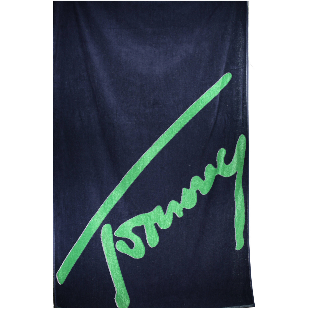 TOMMY HILFIGER NAVY BLUE BEACH TOWEL