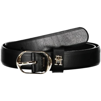 TOMMY HILFIGER WOMEN'S BLACK LEATHER BELT