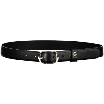 TOMMY HILFIGER WOMEN'S BLACK LEATHER BELT