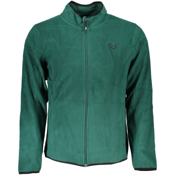 GIAN MARCO VENTURI MEN'S GREEN ZIPPED SWEATSHIRT