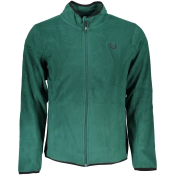 GIAN MARCO VENTURI MEN'S GREEN ZIPPED SWEATSHIRT